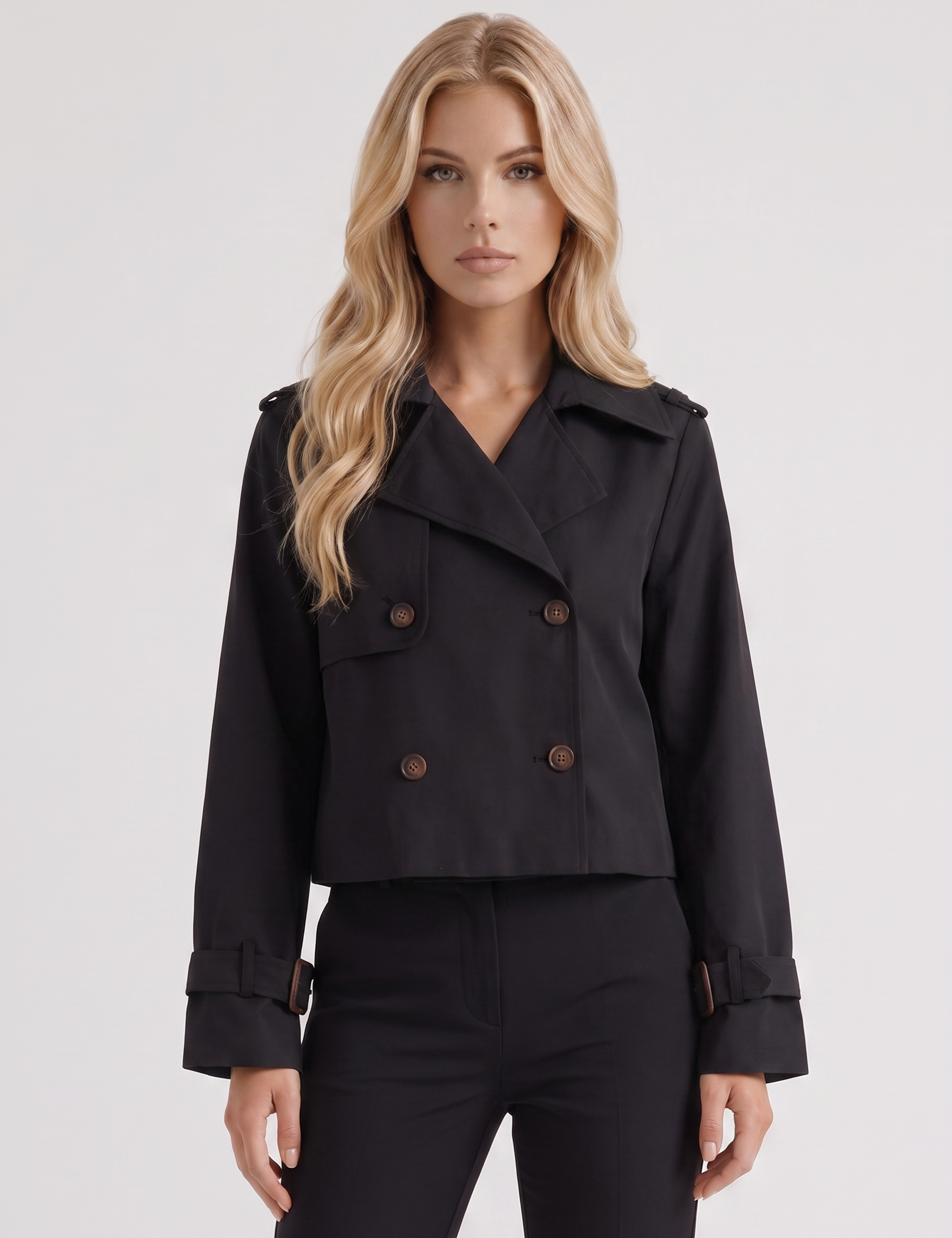 Nell Short Trench - Black