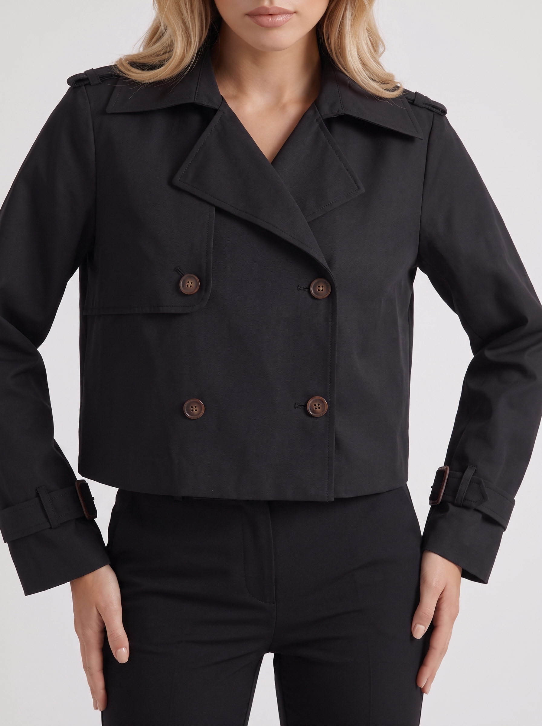 Nell Short Trench - Black