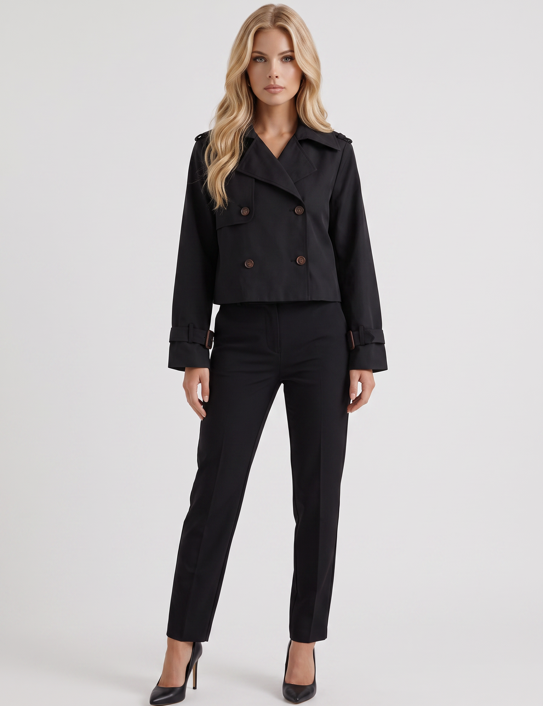 Nell Short Trench - Black