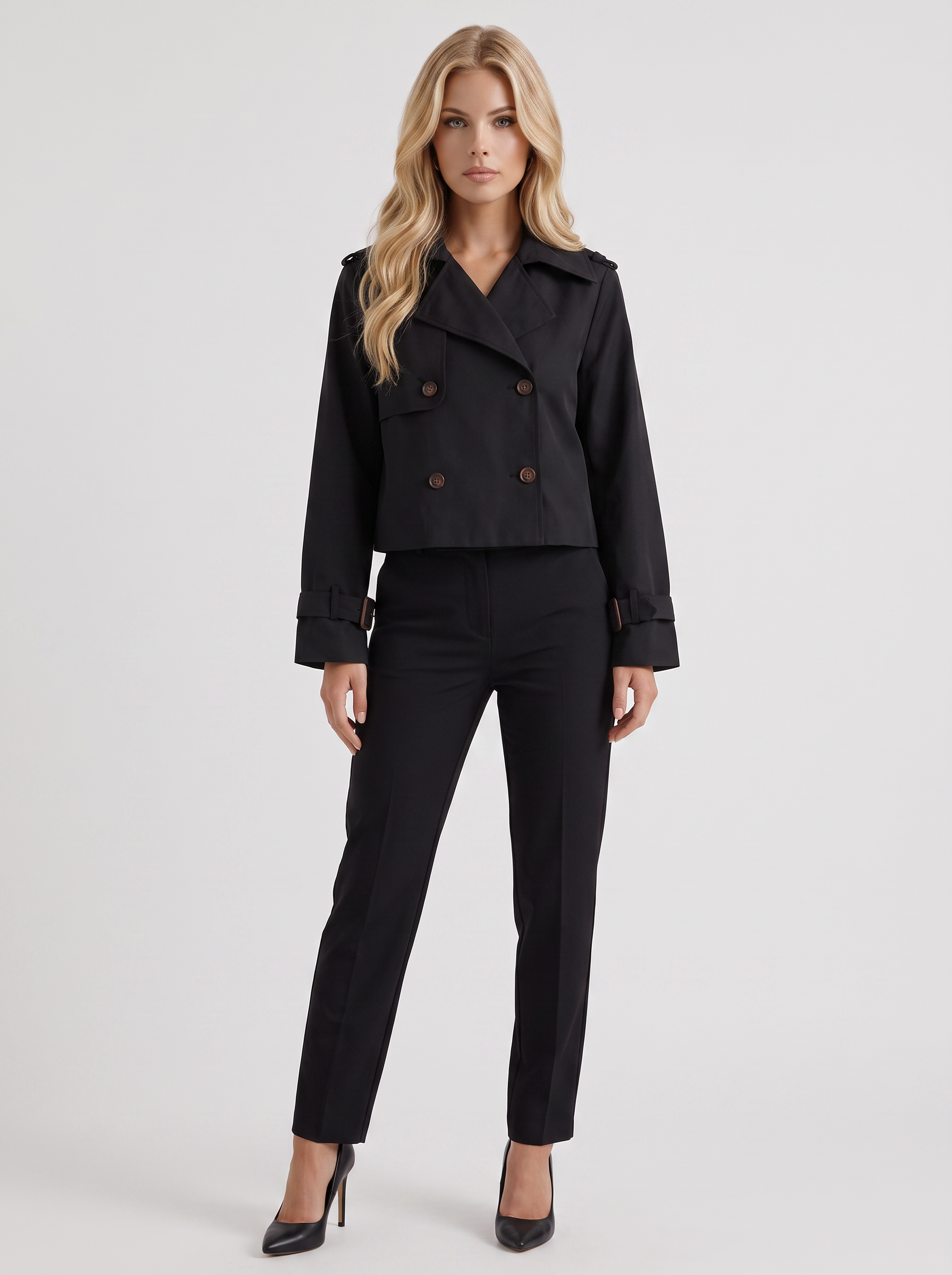 Nell Short Trench - Black