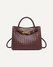 Retro Shoulder Bag with Gold Knot