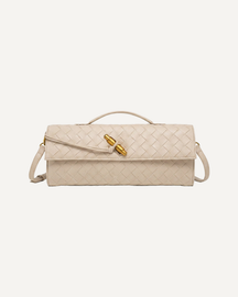 White Woven Clutch Bag Wedding Guest