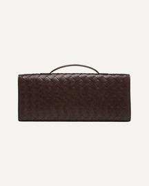 Brown Woven Clutch Bag Evening Shoulder
