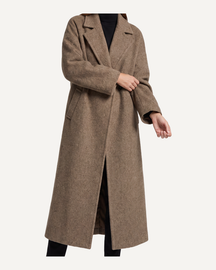 Brown Maxi Coat Longline Winter