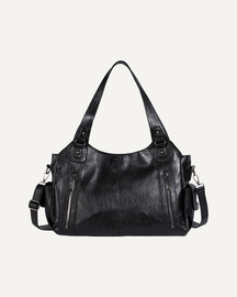 Black Leather Tote Bag