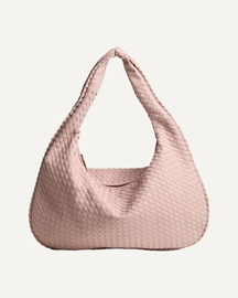 Woven Leather Hobo Bag With Soft Structure