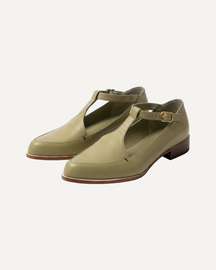 Green T Bar Heeled Sandals Race Day