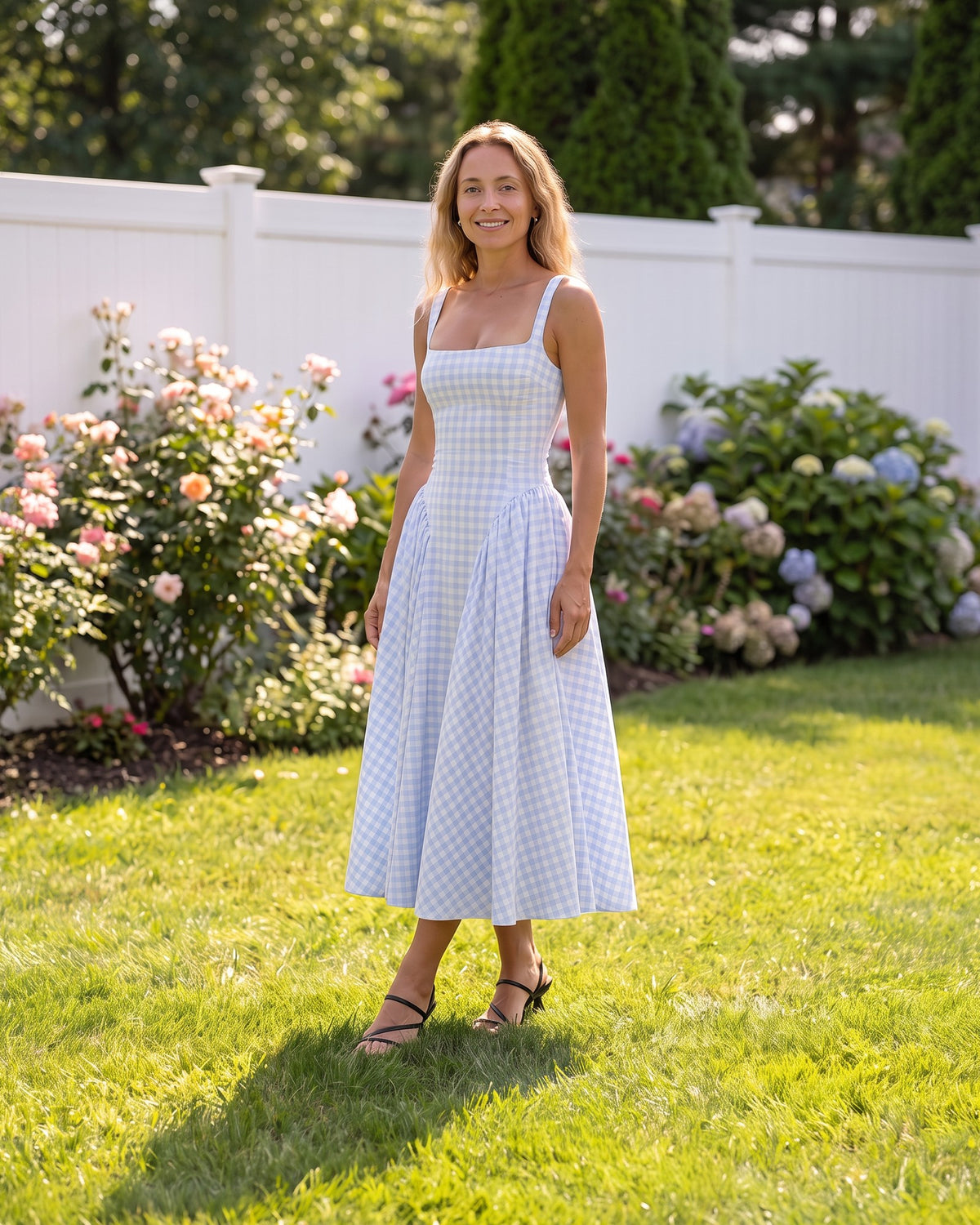 The Blue Gingham Look